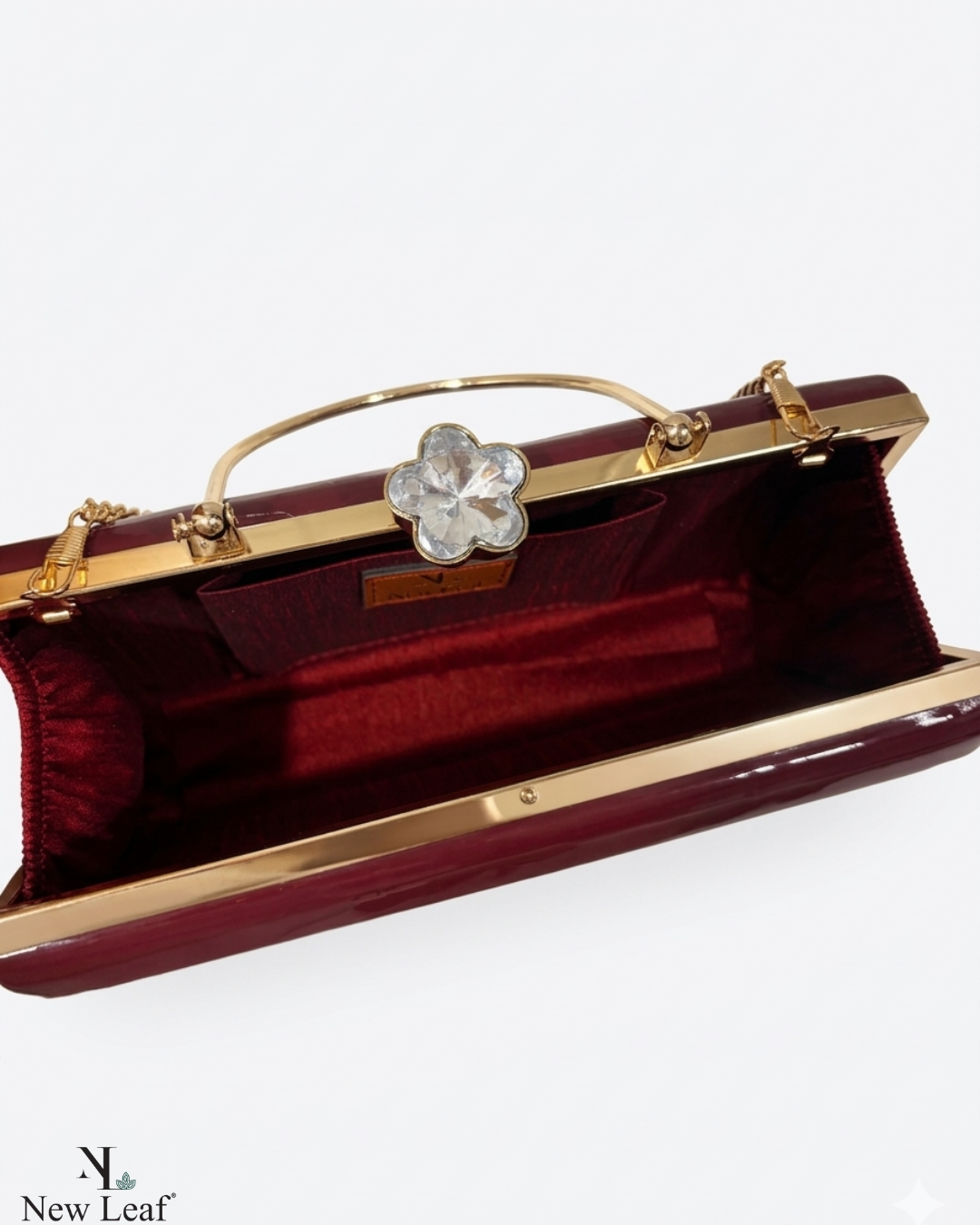 Maroon Rectangle Clutch Sling – Plain Handcrafted Bag