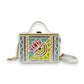 Pastel Lotus Rectangle Lippan Art Box Bag