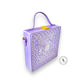 Violet Mirage Lippan Art Handcrafted Box Bag Sling