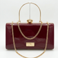 Maroon Rectangle Clutch Sling – Plain Handcrafted Bag