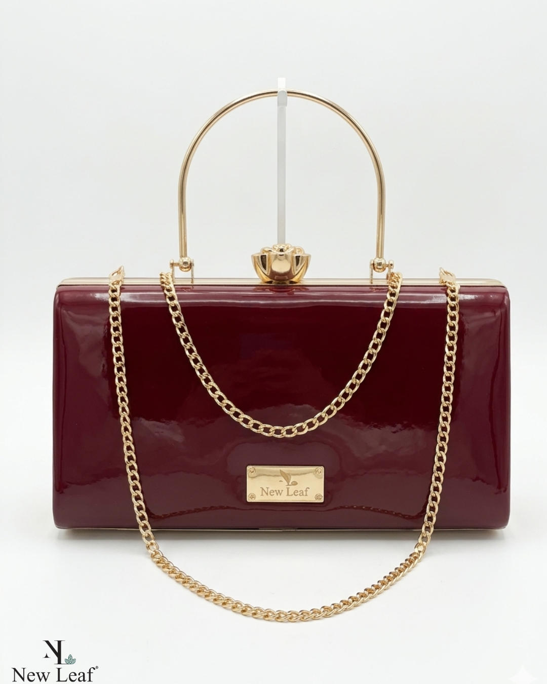 Maroon Rectangle Clutch Sling – Plain Handcrafted Bag