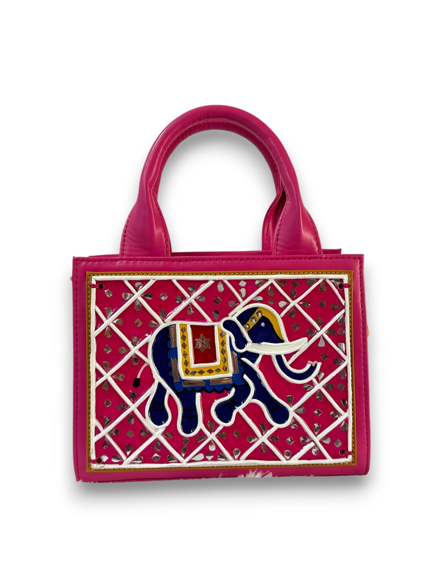 Elephant Handcrafted Lippan Art Handbag/ Sling