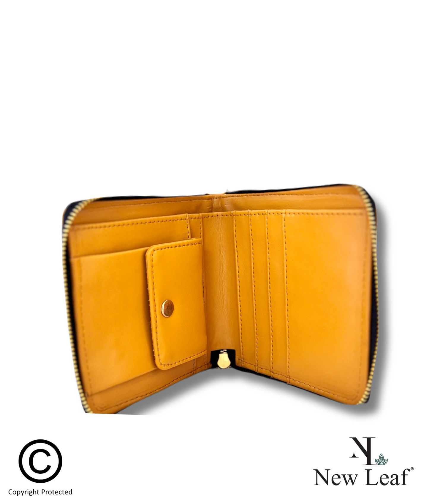 Mandala Yellow Lippan Art Mini Wallet