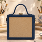 New Leaf Navy Blue Square Box Bag Sling – Plain Handcrafted Bag