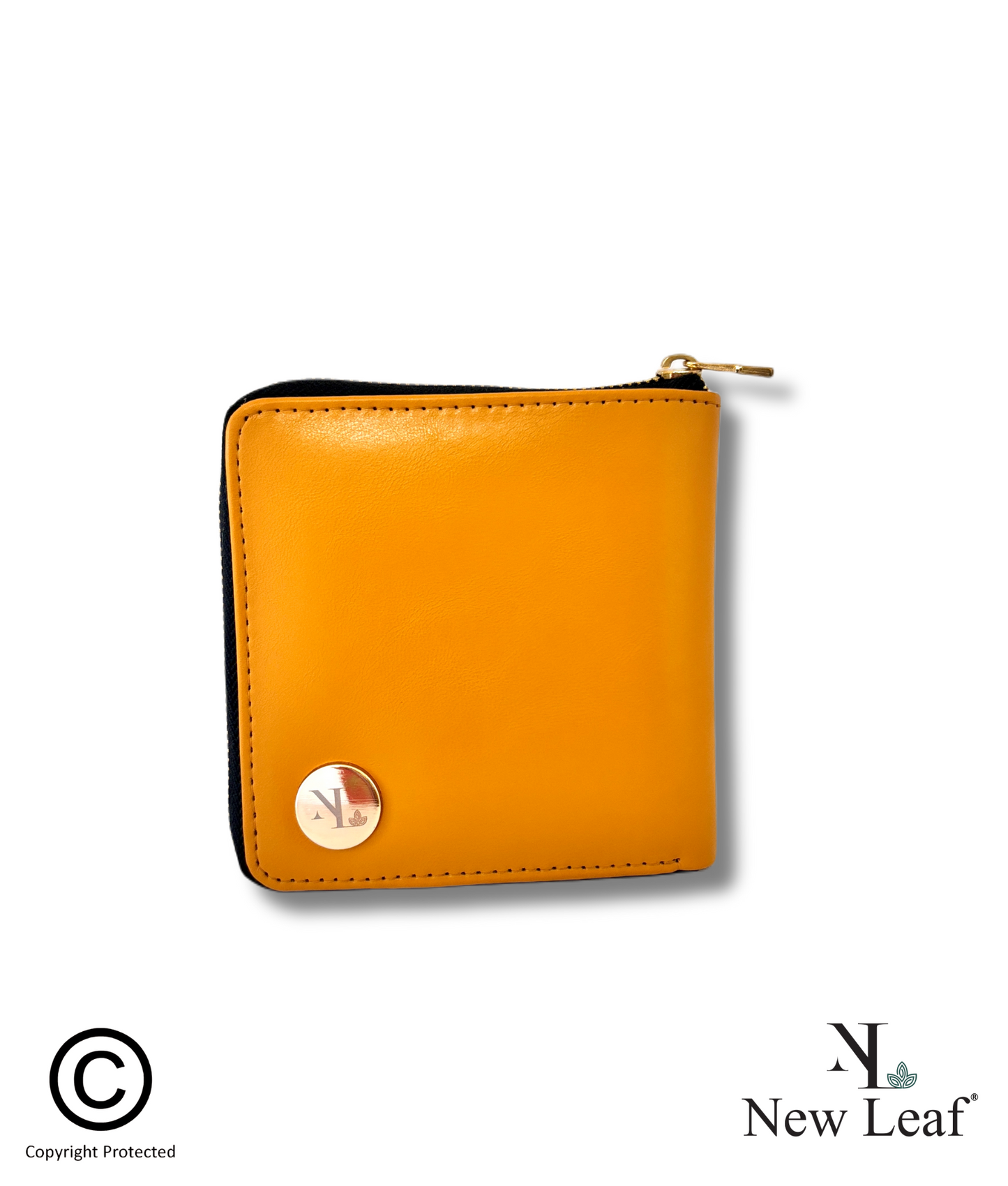 Mandala Yellow Lippan Art Mini Wallet