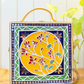 Floral Lippan Art Handcrafted Square Box Bag