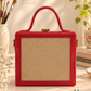 New Leaf Red Square Box Bag Sling – Plain Handcrafted Bag