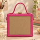 New Leaf Pink Square Box Bag Sling – Plain Handcrafted Bag