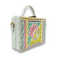 Pastel Lotus Rectangle Lippan Art Box Bag