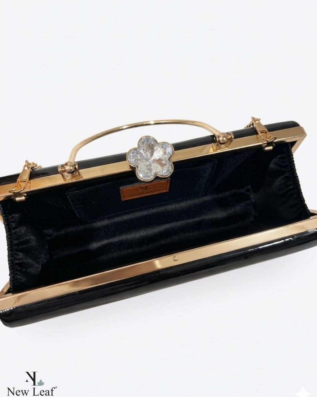 Black Rectangle Clutch Sling – Plain Handcrafted Bag