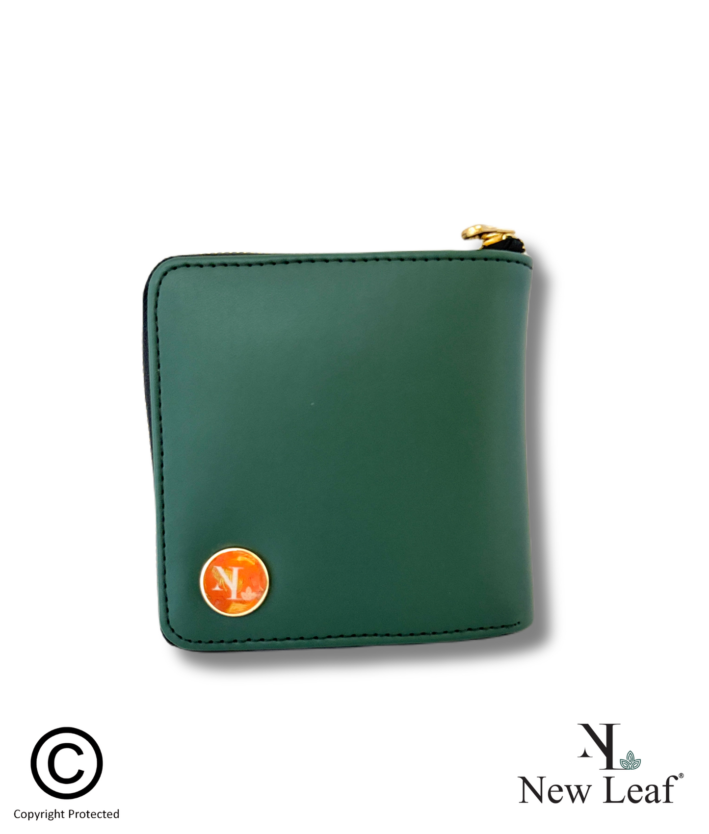 Elephant Green Lippan Art Mini Wallet