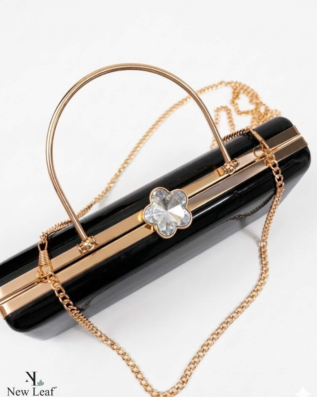 Black Rectangle Clutch Sling – Plain Handcrafted Bag