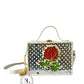 Rose Rectangle Lippan Art Box Sling Bag