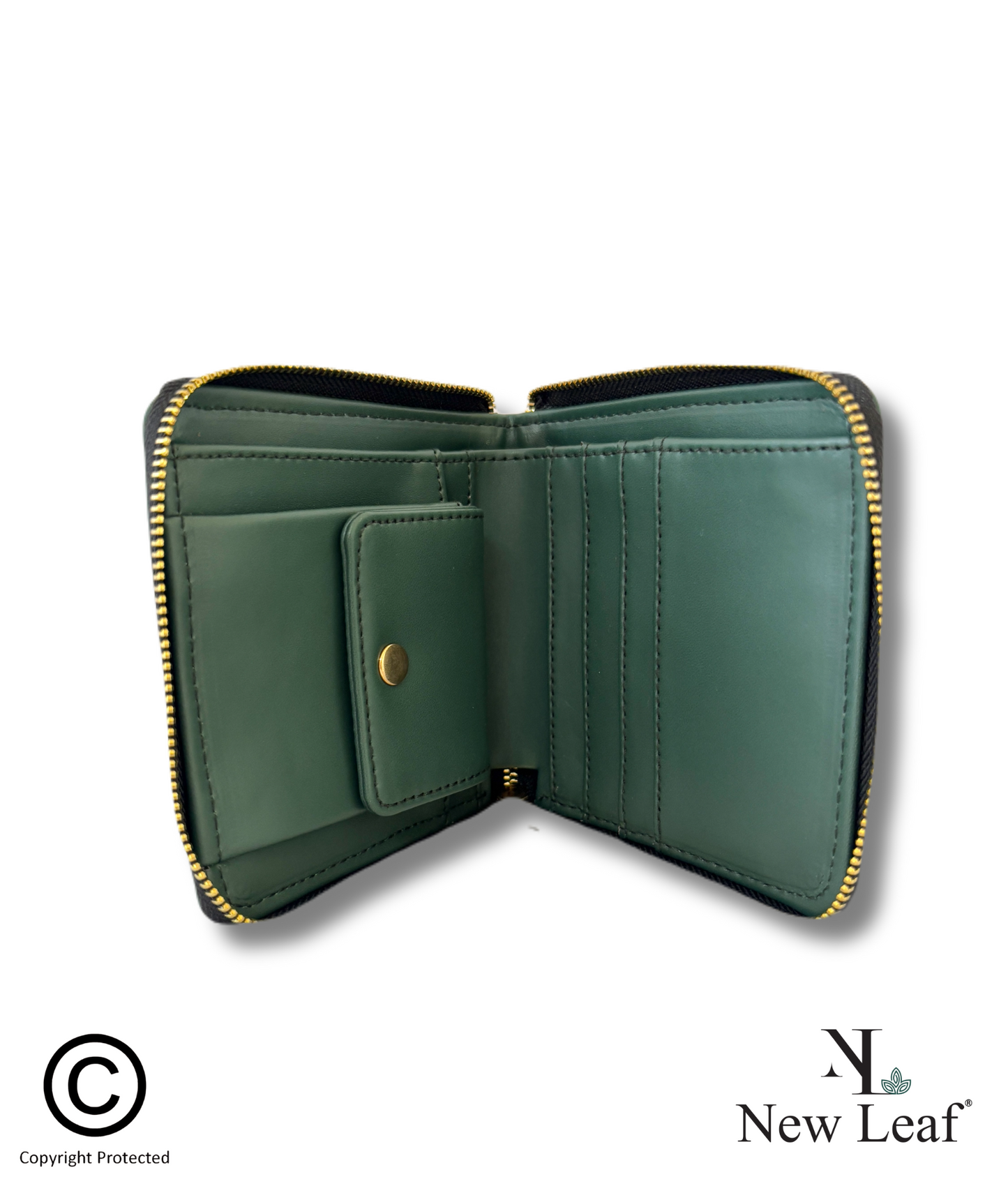 Elephant Green Lippan Art Mini Wallet