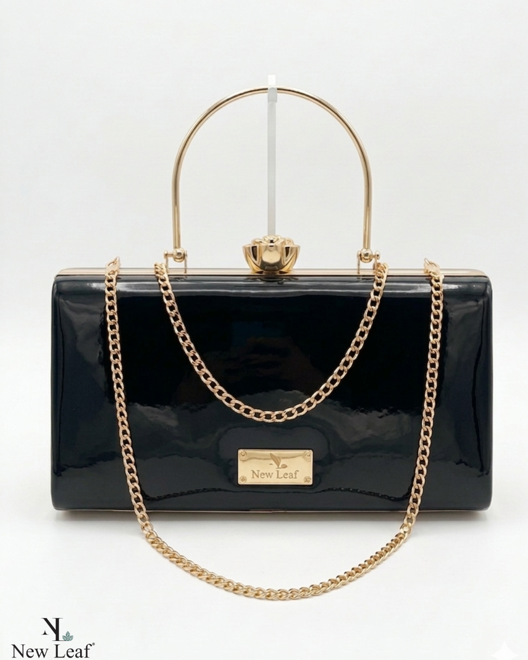 Black Rectangle Clutch Sling – Plain Handcrafted Bag