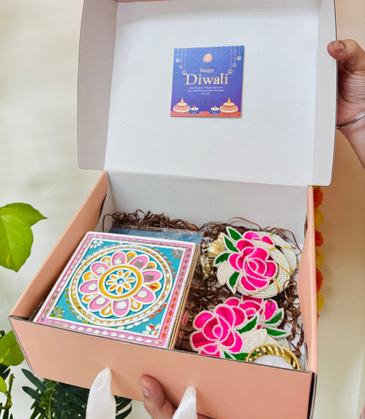 Pastel Lippan Art Diwali Hamper