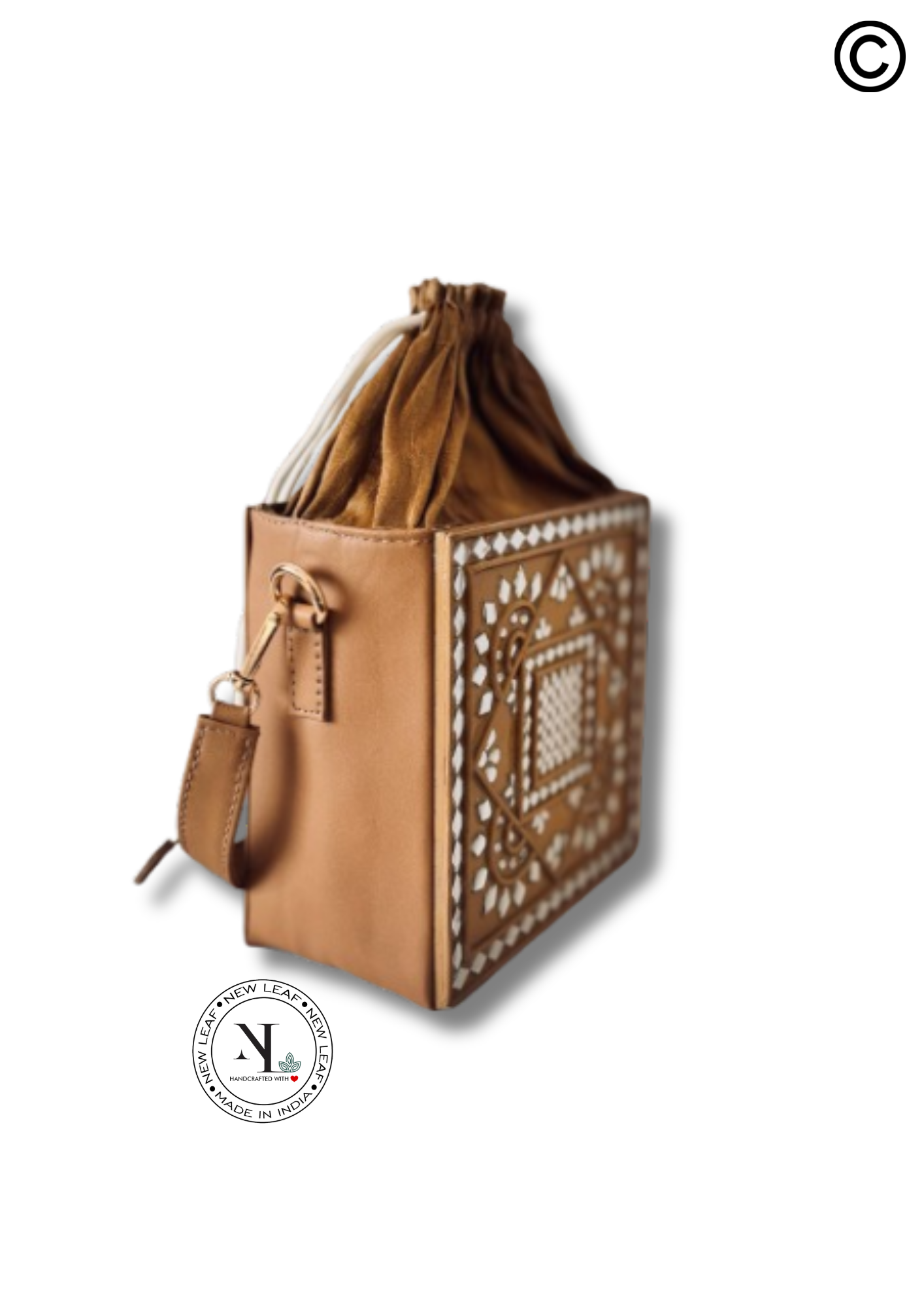 Mocha Mousse Medium Lippan Art Potli Sling Bag