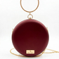 New Leaf Maroon Circle Clutch Sling – Plain Handcrafted Bag