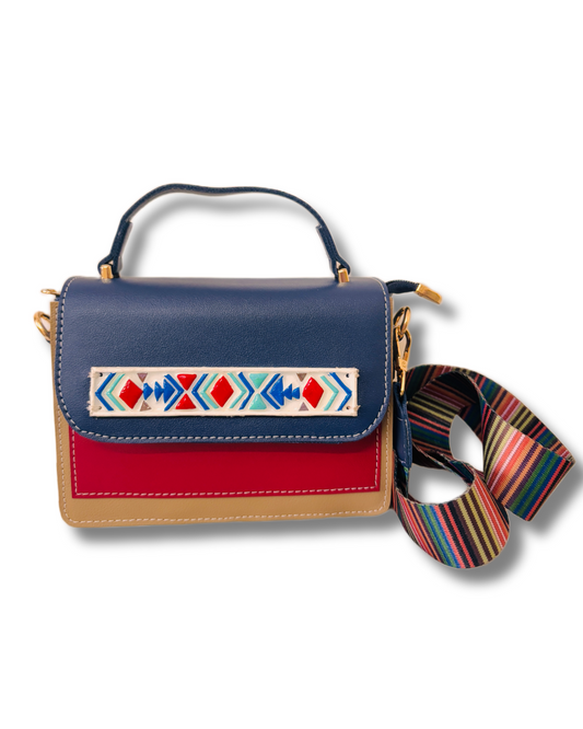 Lippan Charm Mini  Colour Block Handcrafted Hand Bag/Sling