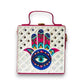 Mini Hamsa Lippan Art Handcrafted Square Box Bag