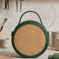 New Leaf Dark Green Circle Handbag / Sling – Plain Handcrafted Bag