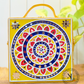 Concentric circles Lippan Art Handcrafted Box Bag