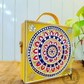 Concentric circles Lippan Art Handcrafted Box Bag