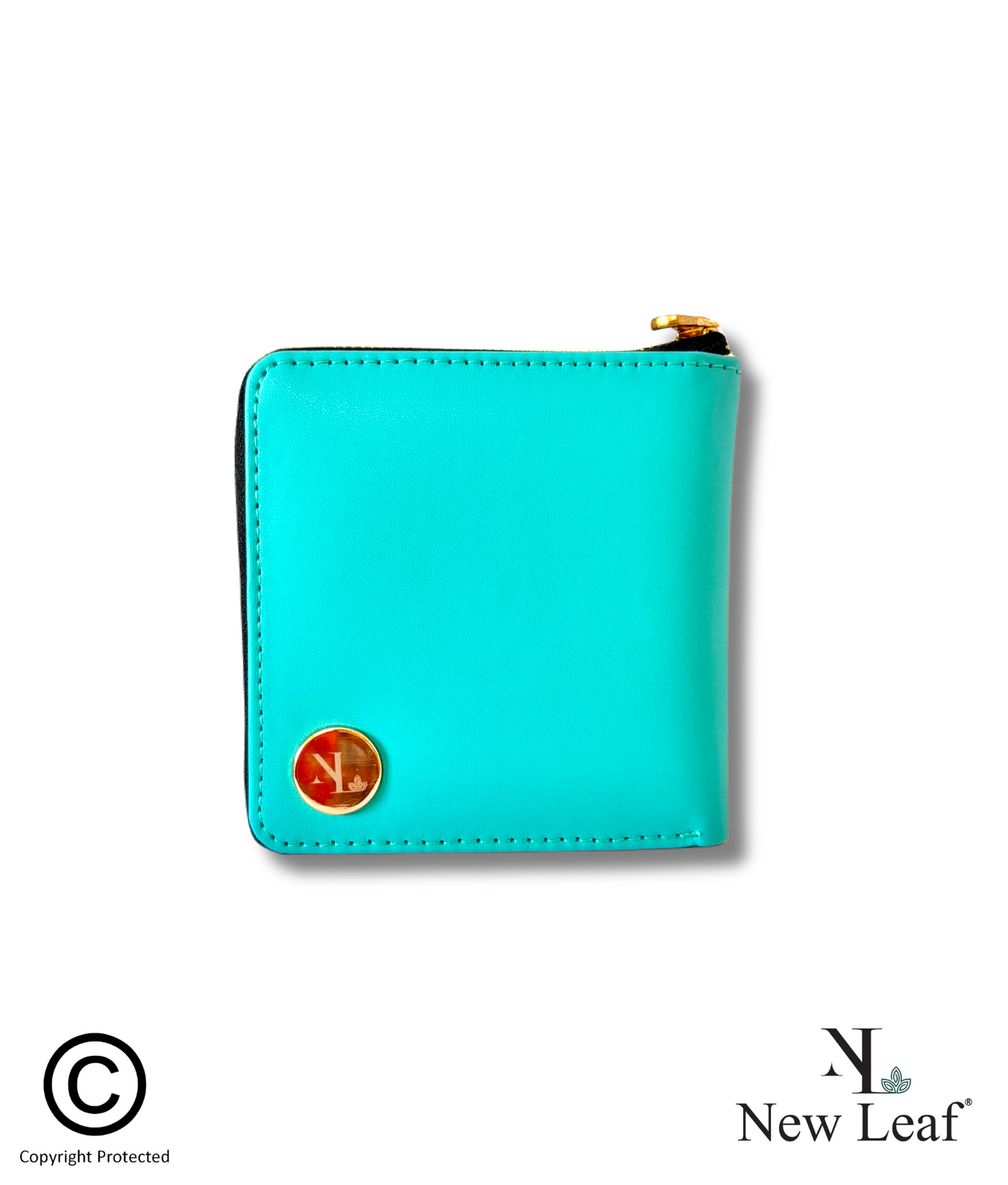 Lotus Teal Lippan Art Mini Wallet