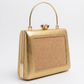 New Leaf Golden Trapezium Clutch Sling – Plain Handcrafted Bag