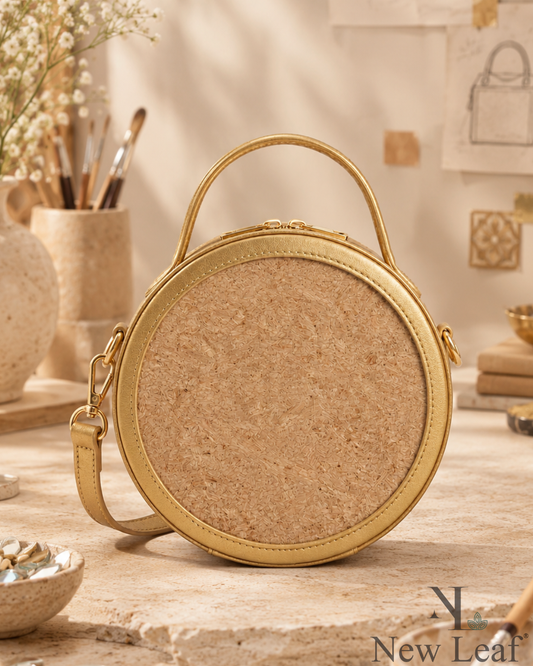 New Leaf Golden Circle Handbag / Sling – Plain Handcrafted Bag