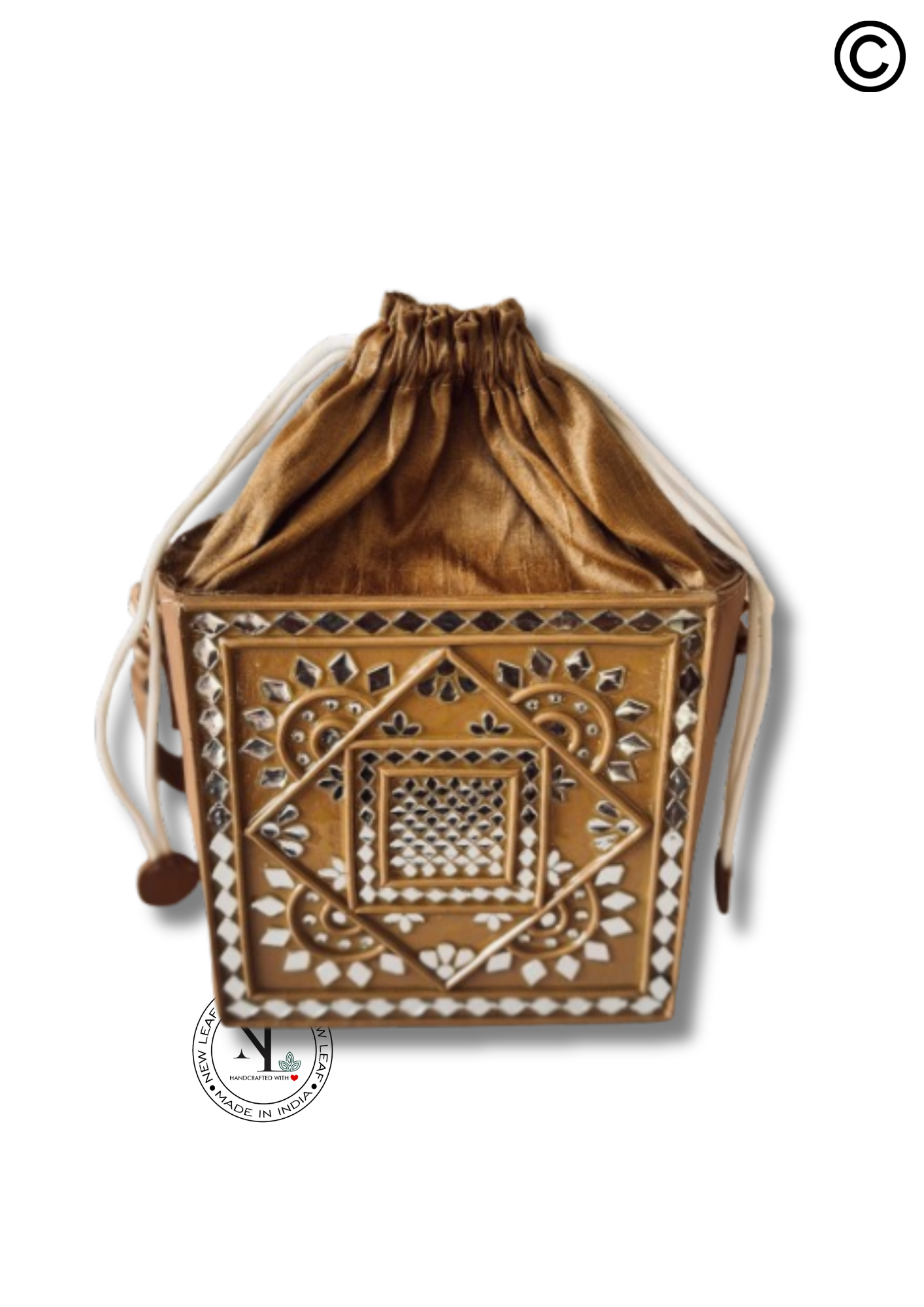 Mocha Mousse Medium Lippan Art Potli Sling Bag