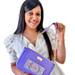 Lilac Mist Lippan Art Handcrafted Baguette Bag/Sling