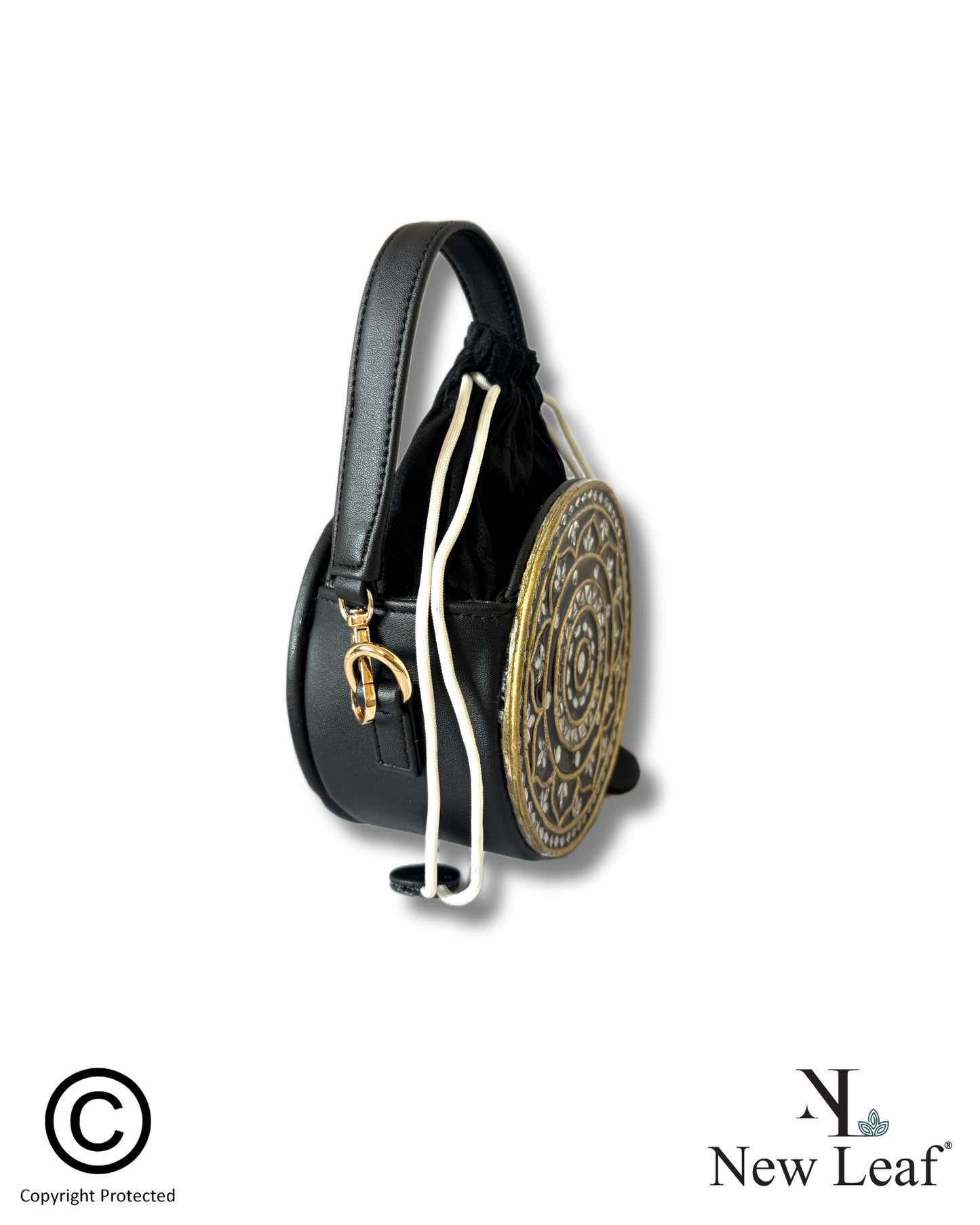 Mini Circle Glamour Lippan Art Potli Sling Bag