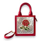 Rose Handcrafted Lippan Art Handbag/ Sling