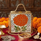 Mini Marigold Lippan Art Handcrafted Square Box Bag