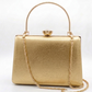 New Leaf Golden Trapezium Clutch Sling – Plain Handcrafted Bag