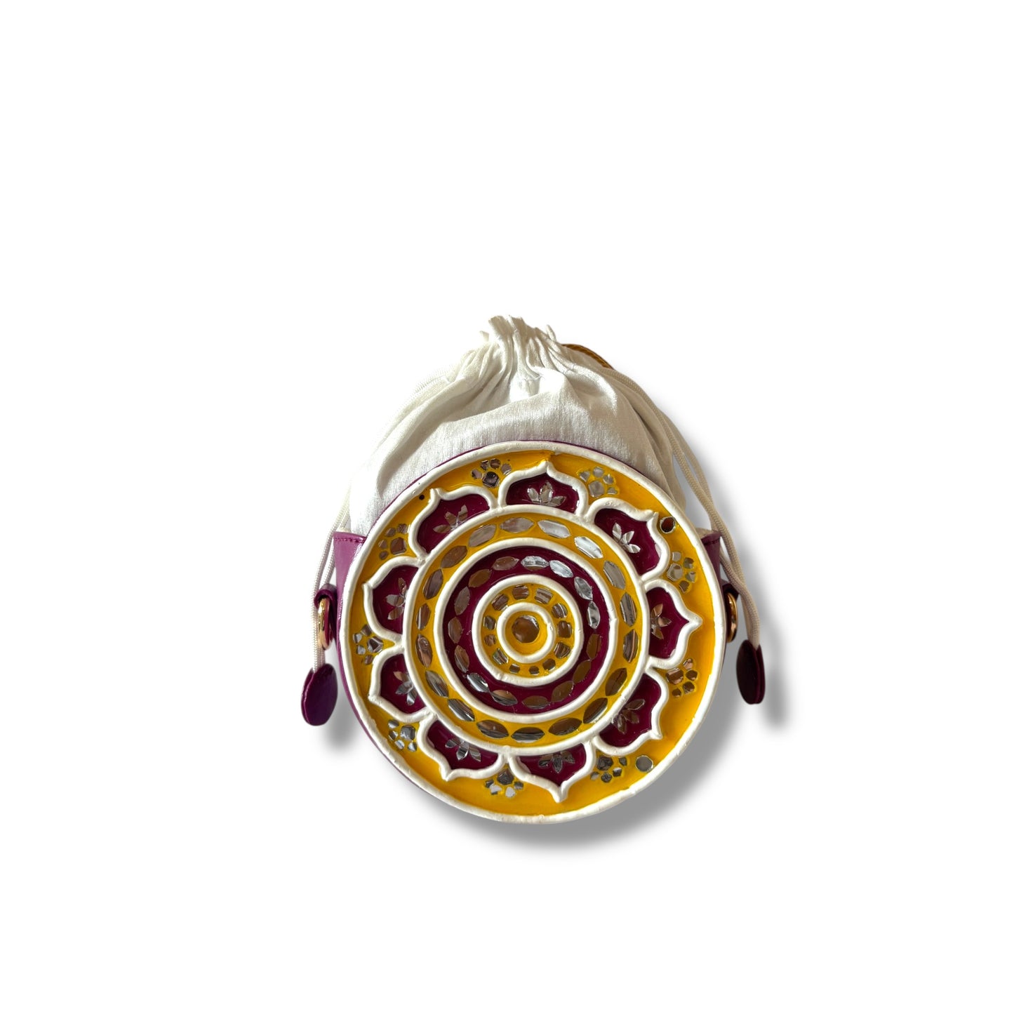 Purple Lippan Art Medium Potli Sling