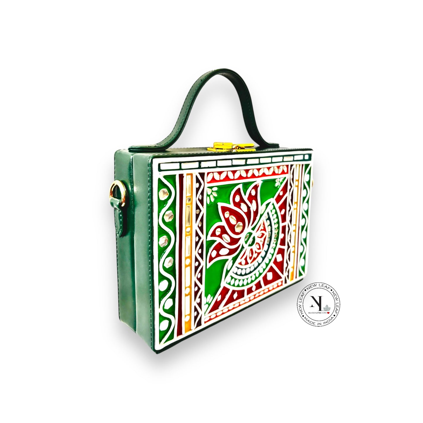 Lotus Lippan Art Handcrafted Box Bag