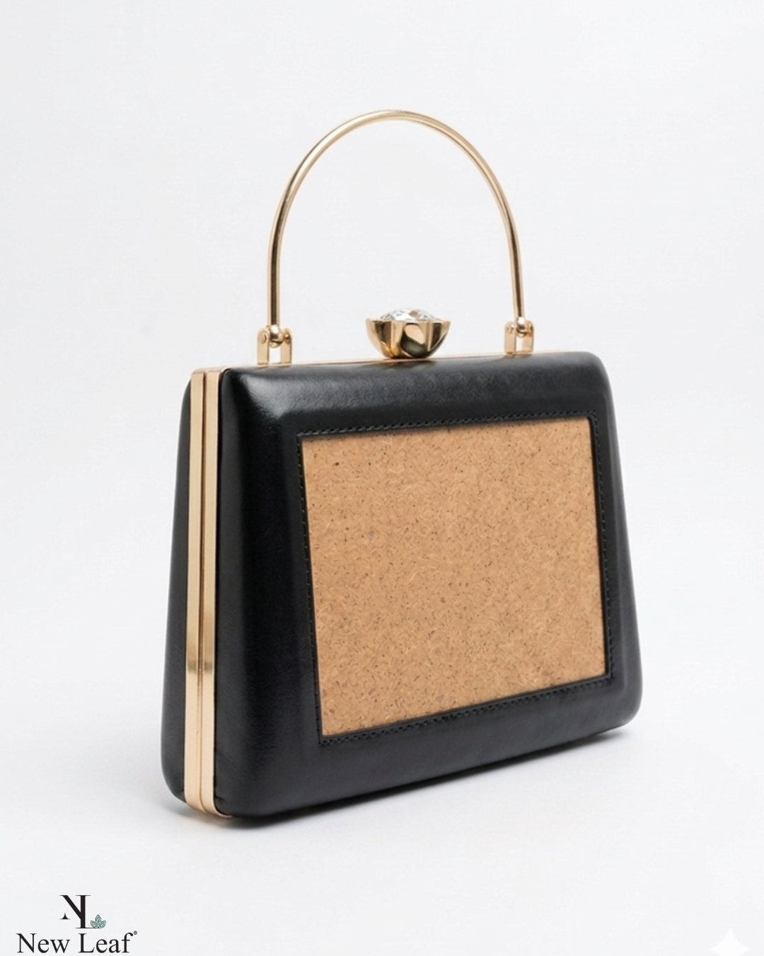 Black Trapezium Clutch Sling – Plain Handcrafted Bag