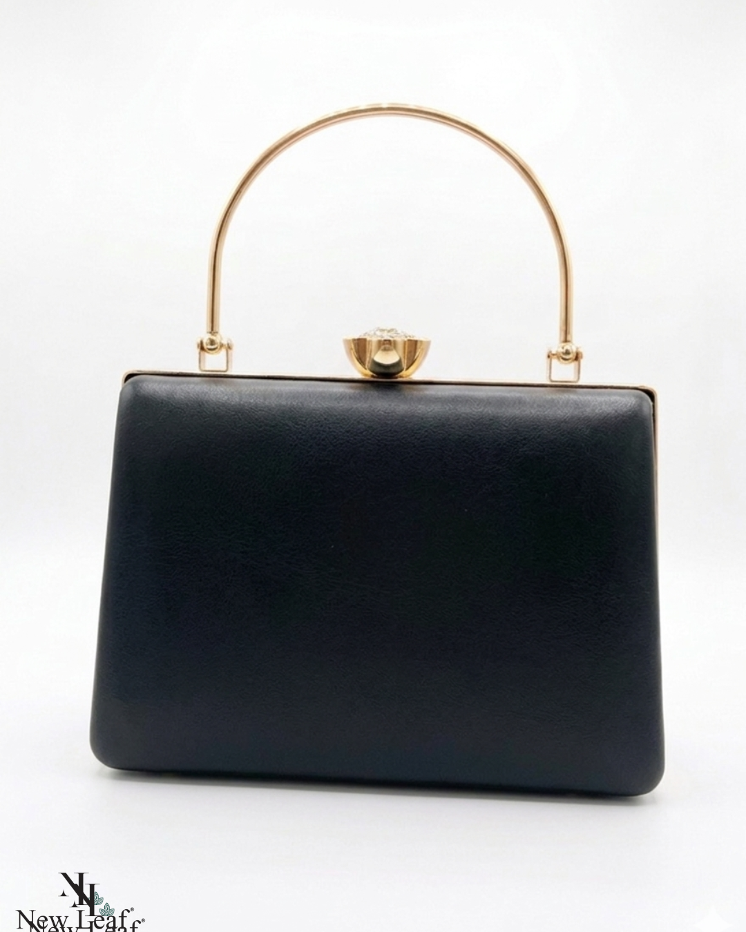 Black Trapezium Clutch Sling – Plain Handcrafted Bag
