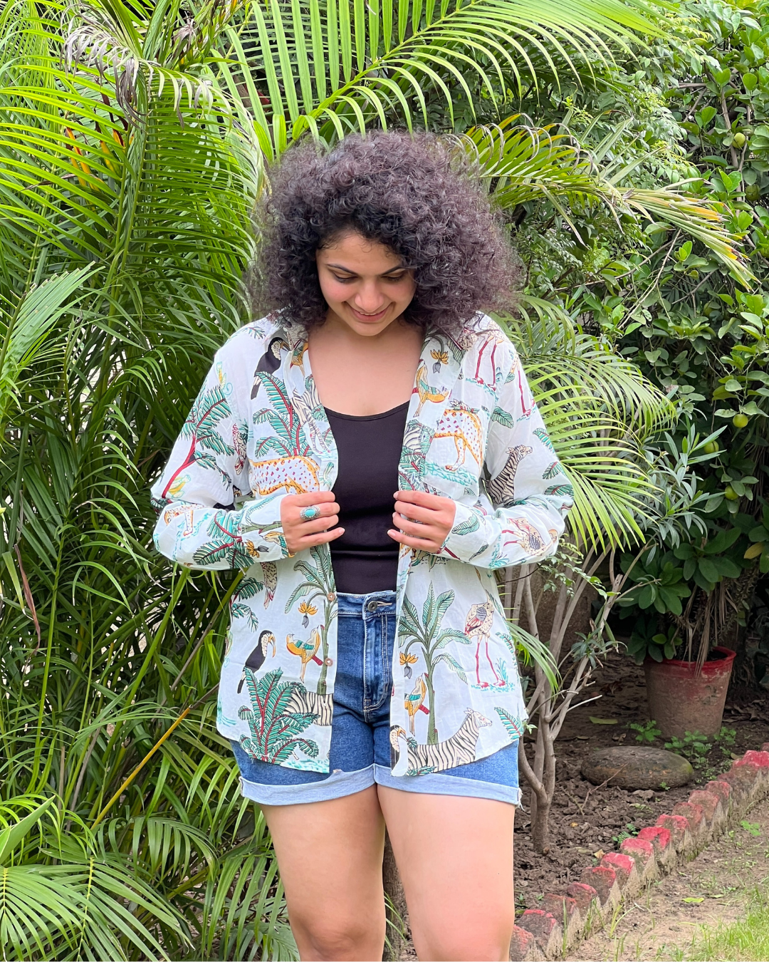 White Jungle Unisex Full Sleeves Shirt