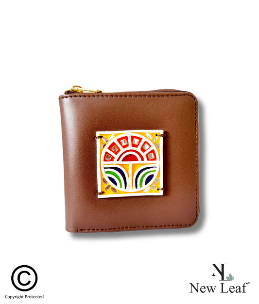 Sunset Brown Lippan Art Mini Wallet
