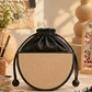 New Leaf Black Semi-Circle Potli Sling – Plain Handcrafted Bag
