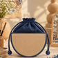 New Leaf Navy Blue Semi-Circle Potli Sling – Plain Handcrafted Bag