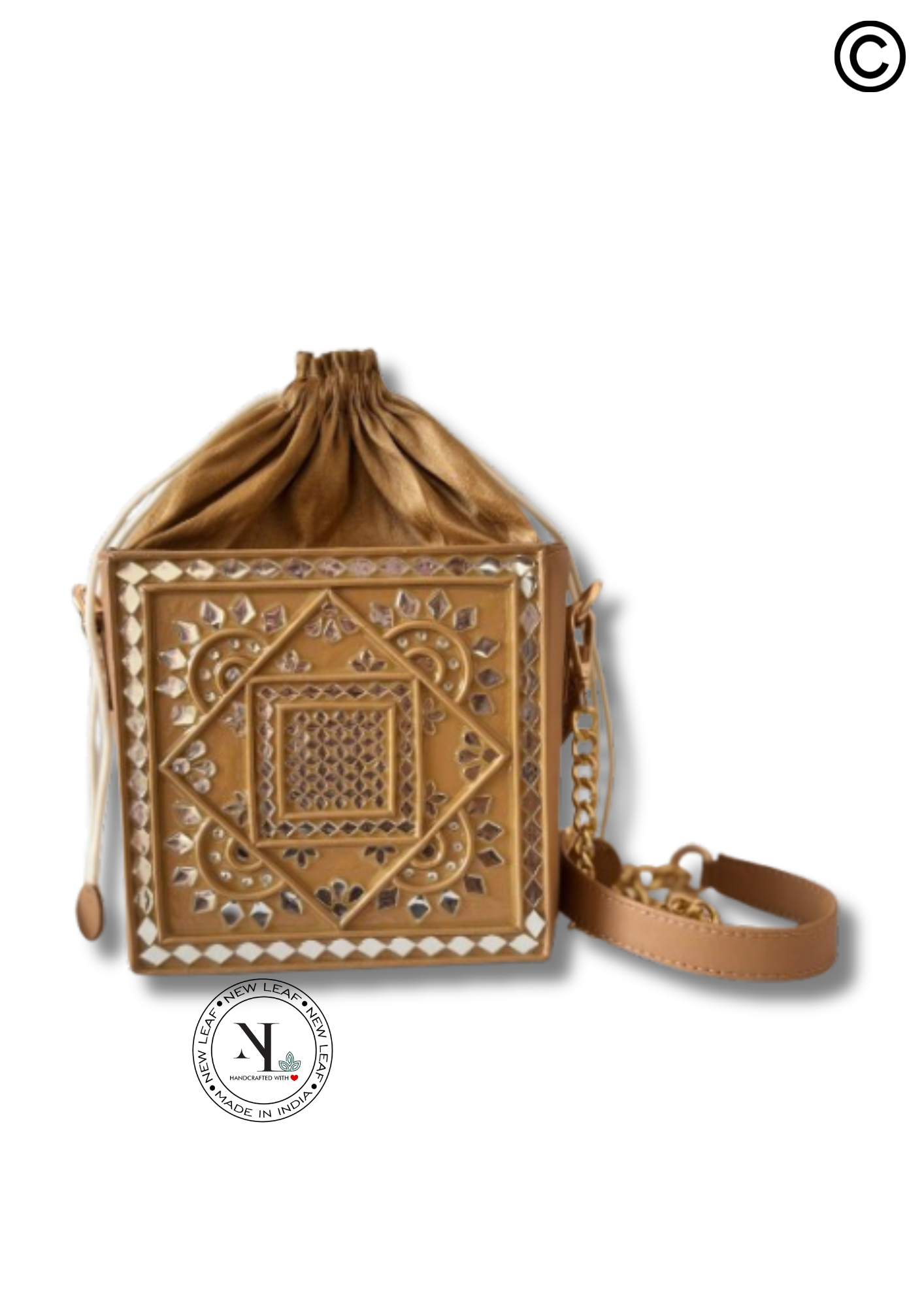 Mocha Mousse Medium Lippan Art Potli Sling Bag