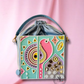 Pastel Peacock Lippan Art Medium Potli Handcrafted Sling Bag