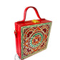 Colourful Geometric Lippan Art Handcrafted Box Bag