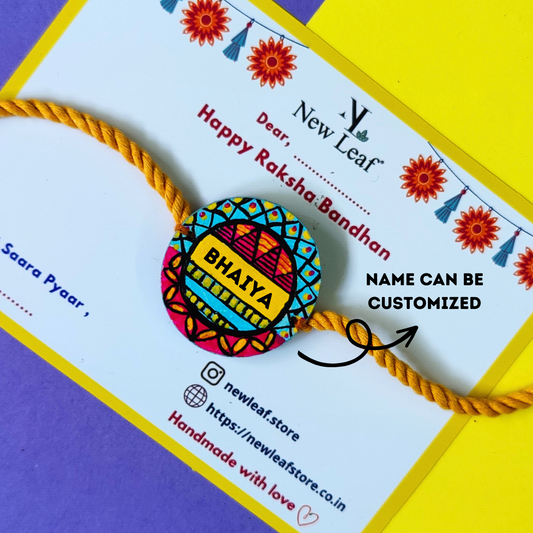 Customised Name Hand Painted  Rakhi