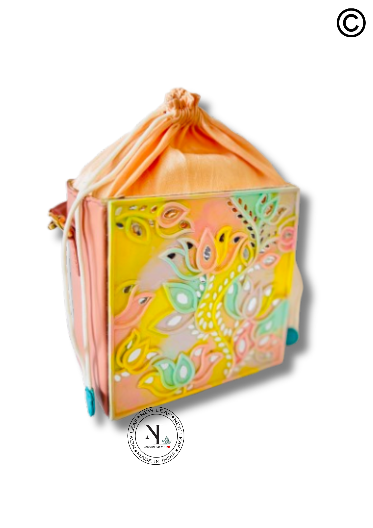 Lotus Reverie Lippan Art Potli Sling Bag