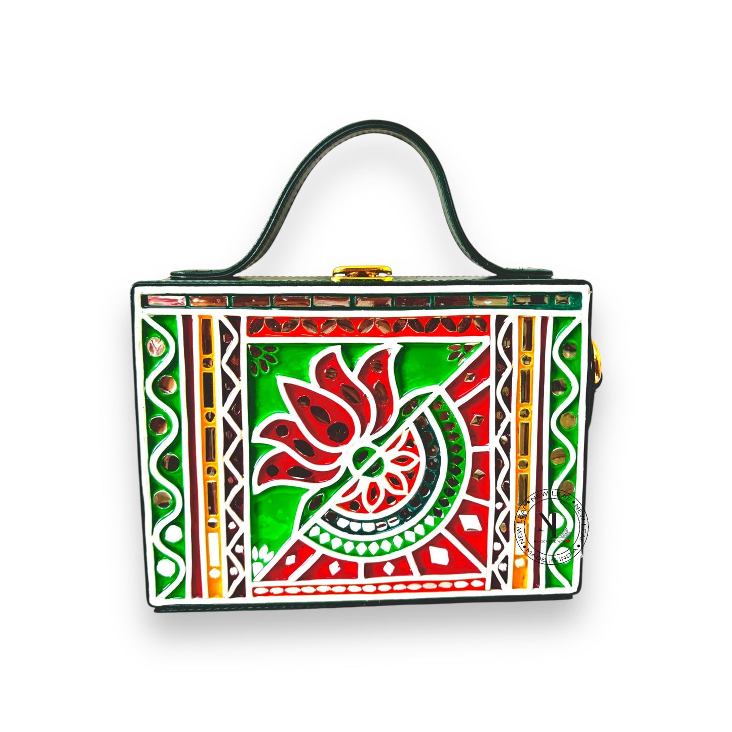 Lotus Lippan Art Handcrafted Box Bag